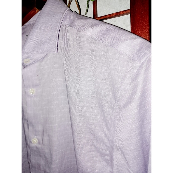 Perry Ellis Non-Iron Slim-Fit Nail Head Dress Shir - Picture 7 of 15
